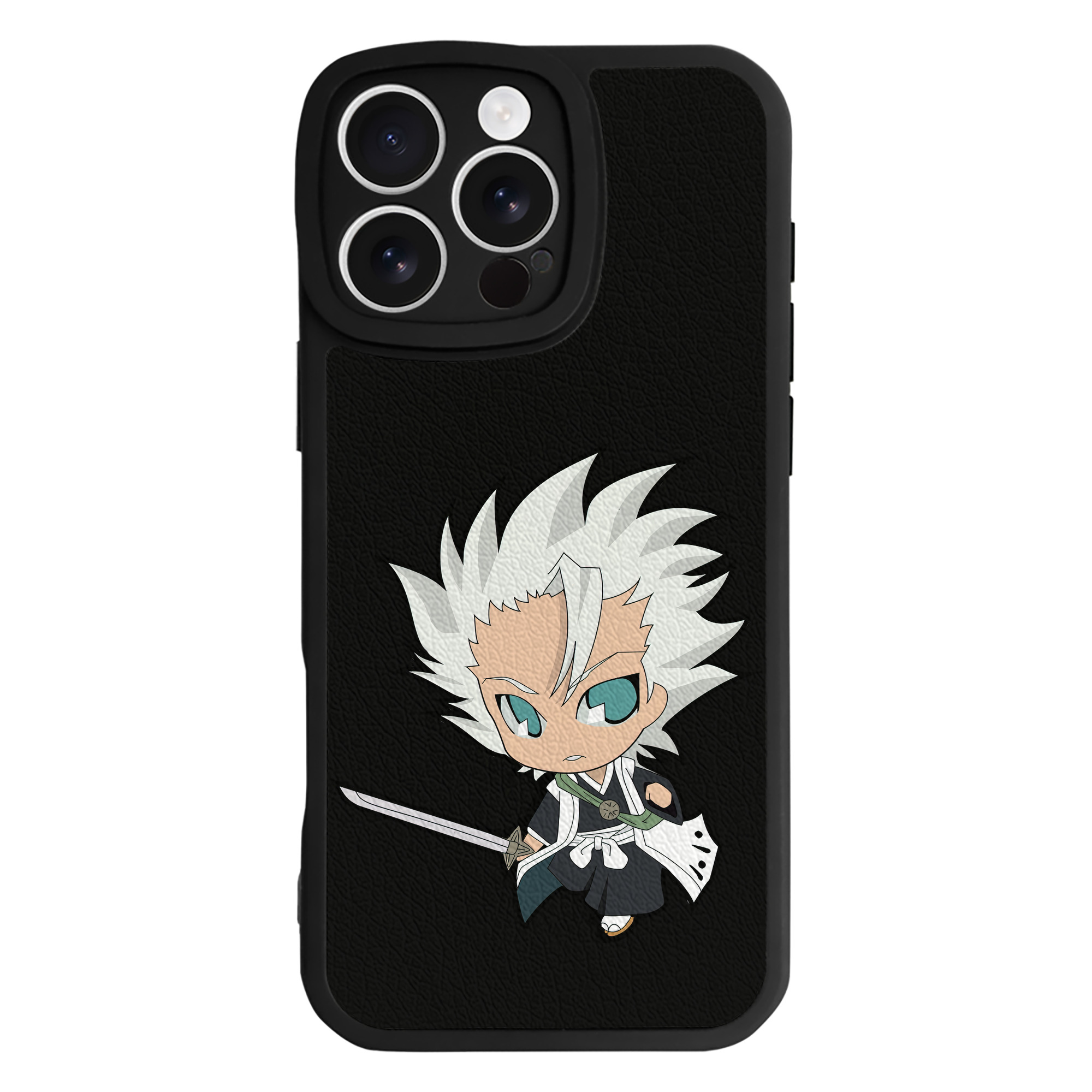 （画像用） ブリーチ 日番谷冬獅郎（ひつがや とうしろう） BLEACH Hitsugaya Toushirou 【iPhone 16シリーズ対応】シリコンスマホケース（レザー調） 材質：シリコン